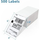4  X 6 direct Thermal Shipping Labels - Pack Of 500 Fanfold Labels Permanent Adh
