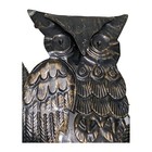 Owl Wall Plaques Distressed Metal Mid Century Modern Vintage 1969