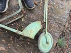 Vintage Green Metal Kick Scooter W  Rubber Handle Grips Push Scooter