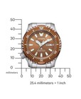 Citizen Men Analog Automatic Casual Watch Classic Dress Brown Dial Waterproof Ro