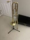 Used - Getzen Eterna Ii Trombone W  Hardcase   K m Floor Stand   3 Mouth Pieces