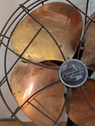 Vtg Antique Emerson Brass Blade Fan  6250-f 12  Cage Golden Jubilee Works Great 