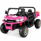 24v Kids Ride On Toy 2 Seater Electric Dump Car Power Wheels Truck W remote Utv