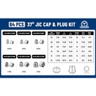 64pcs Jic 37   Cap   Plug Assortment Hydraulic Adapter Fitting  an  Kit With Case
