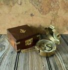 Brunton Compass W  Wooden Box Gift Brass Nautical Collectibles Vintage Maritime
