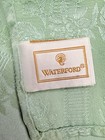 Vintage 1998 Waterford Tablecloth 125    And 8 Napkin Set Sage Green Cotton Blend
