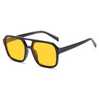 Oversized Aviator Sunglasses Men Women Orange Lens Retro 70s Vintage Uv 