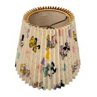 Vintage 80s Disney Mickey Friends Babies Fabric Pleated Lamp Shade Clip On