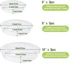 New 9 Pcs Clear Plastic Plant Saucer Drip Trays Plate Dish 6   8  10  Bulk