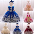 Princess Kids Pageant Wedding Bridesmaid Prom Gown Flower Girls Long Dress Party