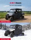 2-in-1 Utv Doors Cab Enclosure Doors For 2019-2027 Polaris Ranger Crew Xp 1000