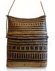 Vintage Handwoven Rattan Hanging Basket Wall Storage Boho Tribal Decor