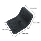 New Universal Lawn Tractor Seat Adjustable High Back Compact Mower Seat Black