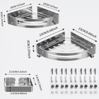  Corner Shower Caddy Shelves With Soap Holder   4 Hooks sus304 Stainless Steel 