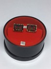 1960   s Nos Vintage Genuine Topaze Men   s Cuff Links Set