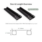 Zshine Zxlt Double Curtain Track System Black 9 5ft