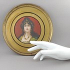 Antique Frame Reverse Paint Glass Chimney Flue Cover Victorian Art Wall Hanging