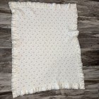 Vintage Quilted Baby Blanket Pink Roses Satin Trim Silky Soft 41x33 Cool Read