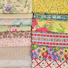 44  Yrd  Lot Of Floral Fabric Vintage-modern 33 Styles Yards Remnants Scrap