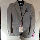 Isaac  Mizrahi Young Boys   Slim Fit Suit 2-piece Birdseye Gray Size 6 Nwt 