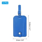 2 Pack Luggage Bag Tags  Pu Leather Suitcase Name Tags Travel Id Label  Blue