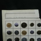 Card Of 29 Metal Buttons Crests Shields Coat Of Arms Pewter Gold Silver Burnish