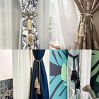 2 Pack Gold Curtain Tiebacks Rope Tassel Decorative Holdbacks