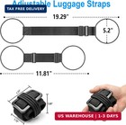 2 Pack Heavy-duty Adjustable Elastic Luggage Straps For Suitcases  Black