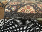 Vintage Cast Iron Bench Vanity Stool Side Seat Upholstered Seat