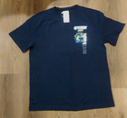 Keystone Light Beer Graphic Mens L Large Shirt Bass Fish Design Navy Blue Nwt