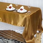 Gold 60x126  Rectangle Satin Tablecloth Wedding Ceremony Banquet Linens Home
