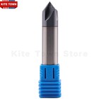 1 2  4 Flute 90 Degree Solid Carbide Chamfer Mill - Double End - Altin Coated