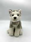 Fao Schwarz Wolf Husky Puppy Dog Blue Eyes Plush Realistic Stuffed Animal 11 In