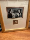 Beatles Photo Framed 12 X 14   With Usa Guitar Stamp In Wood Frame With Glass