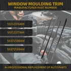 Weatherstrip Window Moulding Trim Seal Belt For Crew Cab 2009-2021 Weather Stri