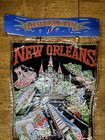 Vintage New Orleans Black Pennant Saints Bourbon Street 1960   s New Old Stock 