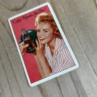 Vintage 1961 Single Playing Card Swap Coca Cola Bowling Girl Coke Refreshes Best
