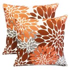 Decorative Throw Pillow 22  X 22   pack Of 2  Brown Coffee-no 2 Flower Color