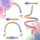 3pcs Gradient Bendable Bird Rope Perch Stand Bird Cage Climbing Rope Toys Perfec