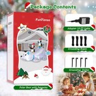 6 Ft Christmas Inflatable Outdoor Decoration Polar Bear With Penguins  Xmas Blow