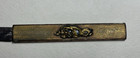 Antique  Japanese Kogatana Kozuka Knife Edo Period Signed Gilt Foo Dog