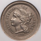 1868 3cn J-615 Ngc Pf62 Pattern Coin Three Cent Nickel Judd
