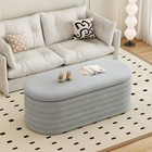 40 ottoman Storage Bench Tufted End Of Bed Chenille Upholstered Entryway Hallway