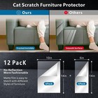 Cat Scratch Furniture Protector 12-pack Clear Self-adhesive Sofa Couch Guards   