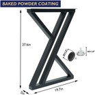 Metal Table Legs Industrial Modern Desk Base Wrought Iron Coffee Bench Legs 28  