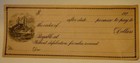 1920s Antique Blank Bank Check With Ship Boat Vignette Promissory Note