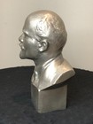 Vintage 1975 Vladmir Sychev Lenin Metal Bust Statue - Soviet Ussr - 8 