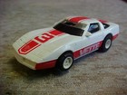 Tyco Corvette White   Red  3 Aurora Afx  Ho Scale Slot Car