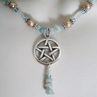 Amazonite Pentacle Wiccan Pagan Wicca Witch Witchcraft Metaphysical Necklace