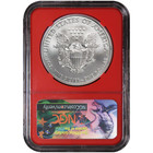 2017  s   1 American Silver Eagle Ngc Ms70 Black Er Label Red Core